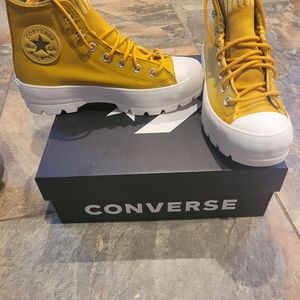 Yellow Platform Converse 6.5